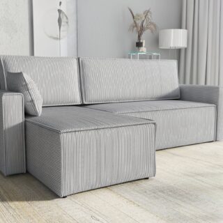 Narożnik SZTRUKS - pojemnik na pościel i z funkcją spania