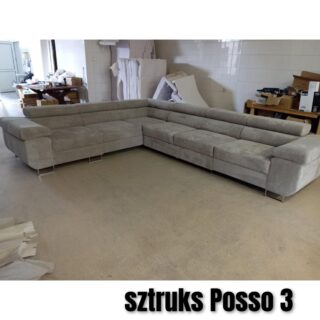 Narożnik Neapol DUO - !!! Promocja !!! - TKANINA: POSSO 3 ( caffe latte ) - Funkcja spania ,pojemnik na pościel ,regulowane zagłówki